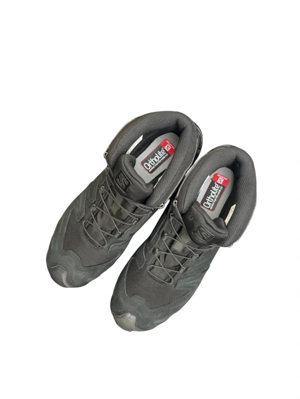 SALOMON - BLACK SUEDE LEATHER XA FORCES MID GTX EN TACTICAL BOOTS